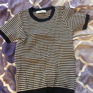 Black and white zara sweater shirt- size S